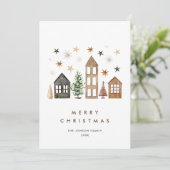 Neutrale Minimalistische Weihnachtskomposition Feiertagskarte (Stehend Vorderseite)