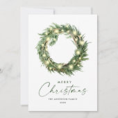 Neutrale Minimalistische Weihnachtskomposition Feiertagskarte (Vorderseite)