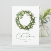 Neutrale Minimalistische Weihnachtskomposition Feiertagskarte (Stehend Vorderseite)