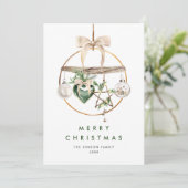 Neutrale Minimalistische Weihnachtskomposition Feiertagskarte (Stehend Vorderseite)