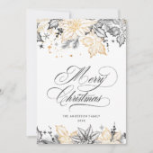 Neutrale Minimalistische Weihnachtskomposition Feiertagskarte (Vorderseite)