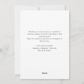 Neutrale Minimalistische Weihnachtskomposition Feiertagskarte (Rückseite)