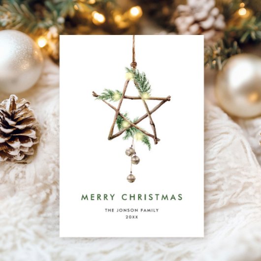 Neutrale Minimalistische Weihnachtskomposition Feiertagskarte