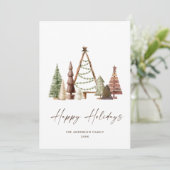 Neutrale Minimalistische Weihnachtskomposition Feiertagskarte (Stehend Vorderseite)