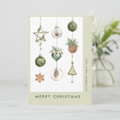 Neutrale Minimalistische Weihnachtskomposition Feiertagskarte (Stehend Vorderseite)