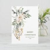 Neutrale Minimalistische Weihnachtskomposition Feiertagskarte (Stehend Vorderseite)