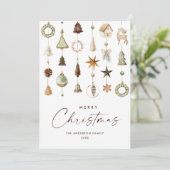 Neutrale Minimalistische Weihnachtskomposition Feiertagskarte (Stehend Vorderseite)