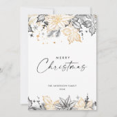 Neutrale Minimalistische Weihnachtskomposition Feiertagskarte (Vorderseite)