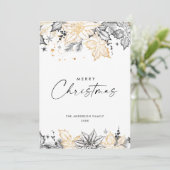 Neutrale Minimalistische Weihnachtskomposition Feiertagskarte (Stehend Vorderseite)