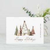 Neutrale Minimalistische Weihnachtskomposition Feiertagskarte (Stehend Vorderseite)