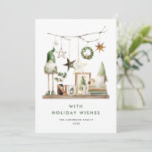 Neutrale Minimalistische Weihnachtskomposition Feiertagskarte (Stehend Vorderseite)