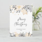 Neutrale Minimalistische Weihnachtskomposition Feiertagskarte (Stehend Vorderseite)