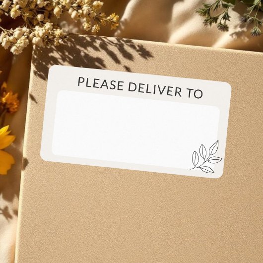 Neutrale Minimalistische Zustellung Adressaufkleber