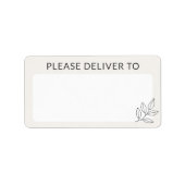 Neutrale Minimalistische Zustellung Adressaufkleber (Vorne)