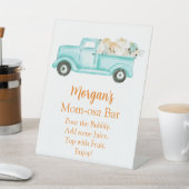 Neutrale Minze Pumpkin Baby Dusche Momosa Bar Sockelschild (In SItu)