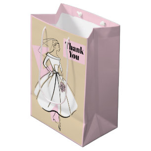 Neutrale Mode Bride Danke, mittel rosa Mittlere Geschenktüte