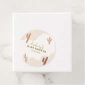 Neutrale moderne Babydusche Boho Cactus Geschenkanhänger (Beispiel)