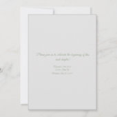 Neutrale moderne Babyparty Einladung (Rückseite)