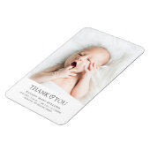 Neutrale moderne Minimalistische Baby-Foto-Geschen Magnet (Linke Seite)