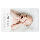 Neutrale moderne Minimalistische Baby-Foto-Geschen Magnet (Horizontal)