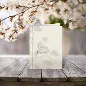 Neutrale moderne Minimalistische Hochzeit Dankeskarte