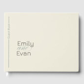 Neutrale moderne Minimalistische Hochzeit Gästebuch (Vorderseite)