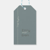 Neutrale moderne Minimalistische Hochzeit Geschenkanhänger (Rückseite)