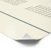 Neutrale moderne Minimalistische Hochzeitkarte Poster (Ecke)