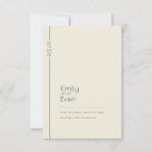 Neutrale moderne Minimalistische Hochzeitsszensur (Vorderseite)