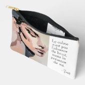 Neutrale moderne Porträts Pixel Art Zubehörtasche (Offen)