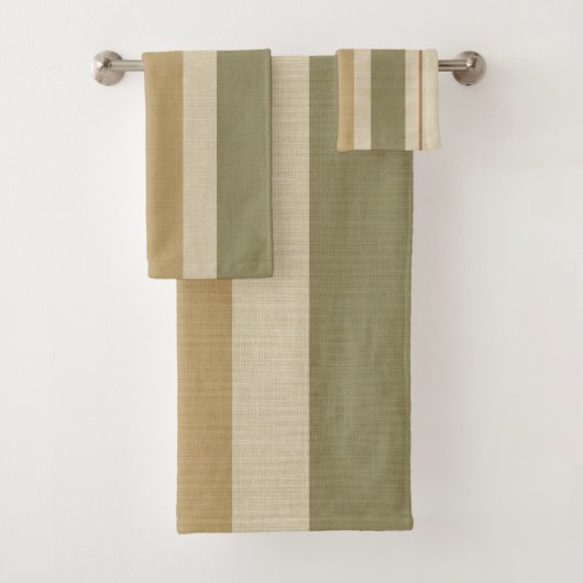 Neutrale, moderne Streifen Badhandtuch Set (Insitu)