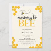 Neutrale Mommy to Bee Baby Shower Einladung (Vorderseite)