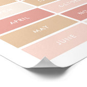 Neutrale Monate des Jahres Klassenzimmer-Poster Poster (Ecke)