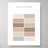 Neutrale Monate des Jahres pädagogisches Poster (Vorne)