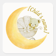 Neutrale Mond-Baby-Shower-Umschlag-Aufkleber editi