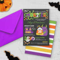 Neutrale Monster Typografie Halloween Kinderdusche