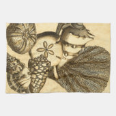 Neutrale Muscheln und Korallensammlung Geschirrtuch (Horizontal)