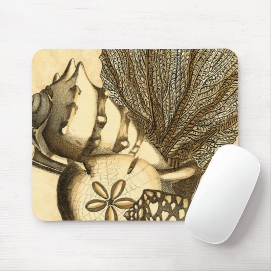 Neutrale Muscheln und Korallensammlung Mousepad (Mit Mouse)