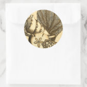 Neutrale Muscheln und Korallensammlung Runder Aufkleber (Tasche)