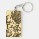 Neutrale Muscheln und Korallensammlung Schlüsselanhänger (Rückseite)