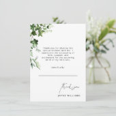 Neutrale Nachricht Ivy Babydusche Vielen Dank Einladung (Stehend Vorderseite)