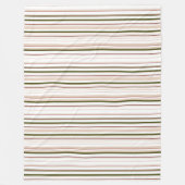 Neutrale Naturfarben: Streifendecke Fleecedecke (Vorderseite)