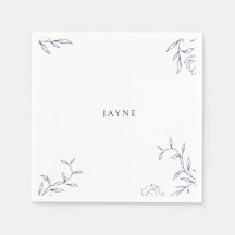 Neutrale Navy- und White-Botanische Dusche