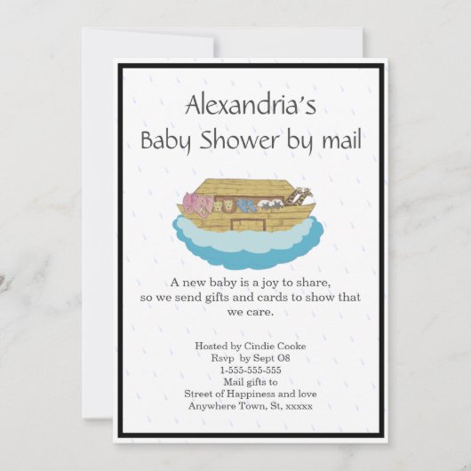 Neutrale Niedliche Babydusche nach Geschlecht durc Einladung (Vorderseite)