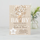 Neutrale niedliche Bärendusche Einladung (Stehend Vorderseite)