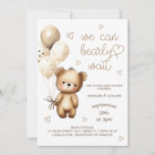 Neutrale niedliche Bärendusche Einladung (Vorderseite)