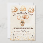 Neutrale niedliche Bärendusche Einladung (Vorderseite)