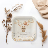 Neutrale niedliche Bärendusche Pappteller