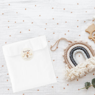 Neutrale niedliche Bärendusche Runder Aufkleber