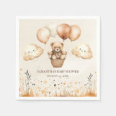 Neutrale niedliche Bärendusche Serviette (Vorderseite)